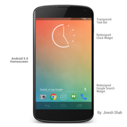 Android 5.0 Key Lime Pie với thiết kế 