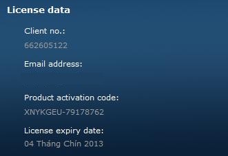 Bản quyền phần mềm kéo dài đến tận tháng 9/2013